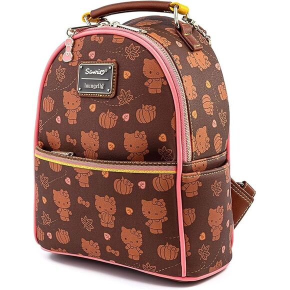 Loungefly x Sanrio Hello Kitty Pumpkin Spice Allover Mini Backpack - Picture 3 of 6